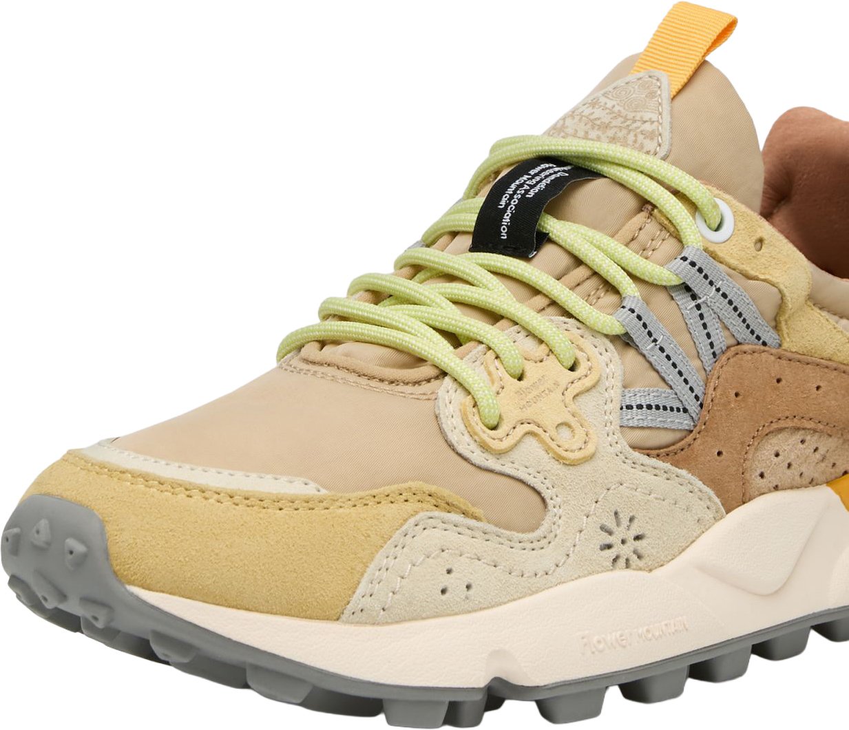 Flower Mountain Sneakers Pale Yellow-Light Beige-Off Wh Geel