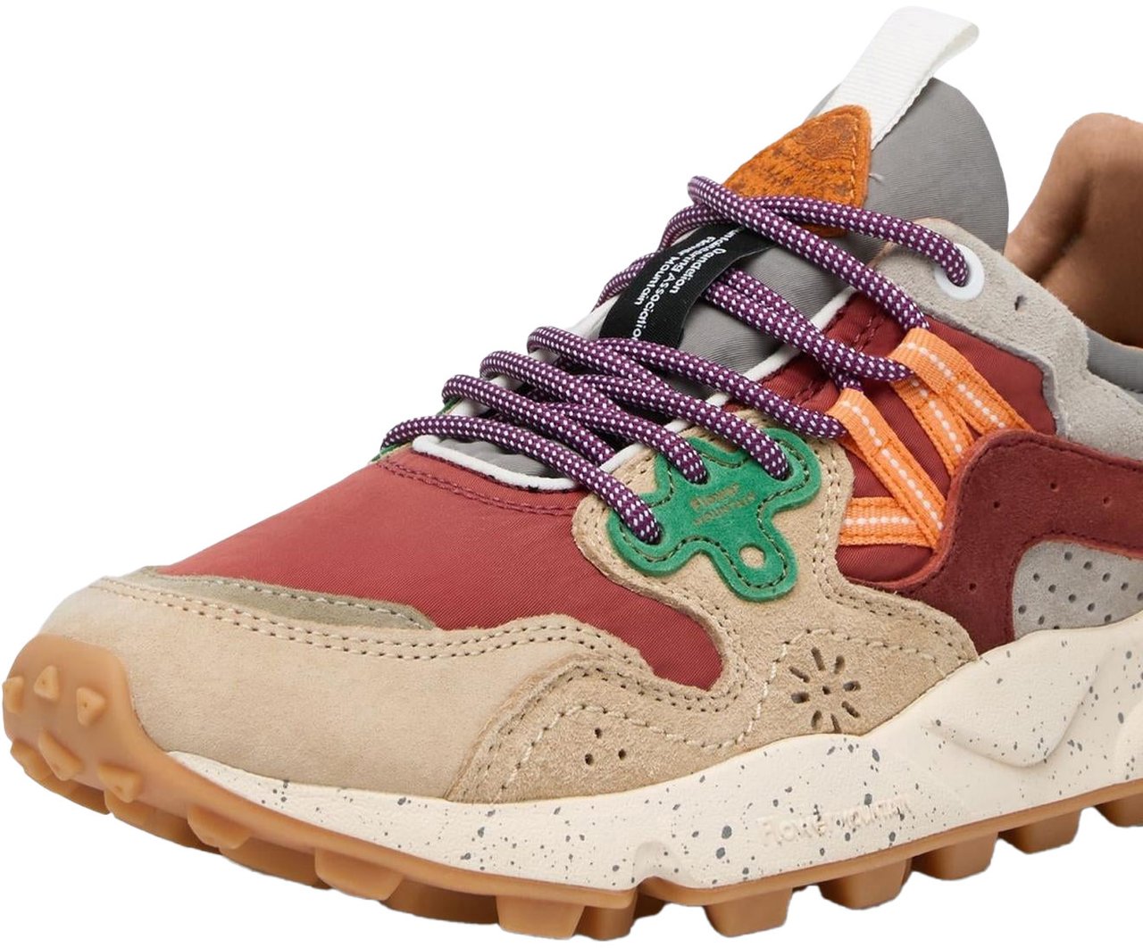 Flower Mountain Heren Yamano 3 Sneaker Beige/Rood Beige