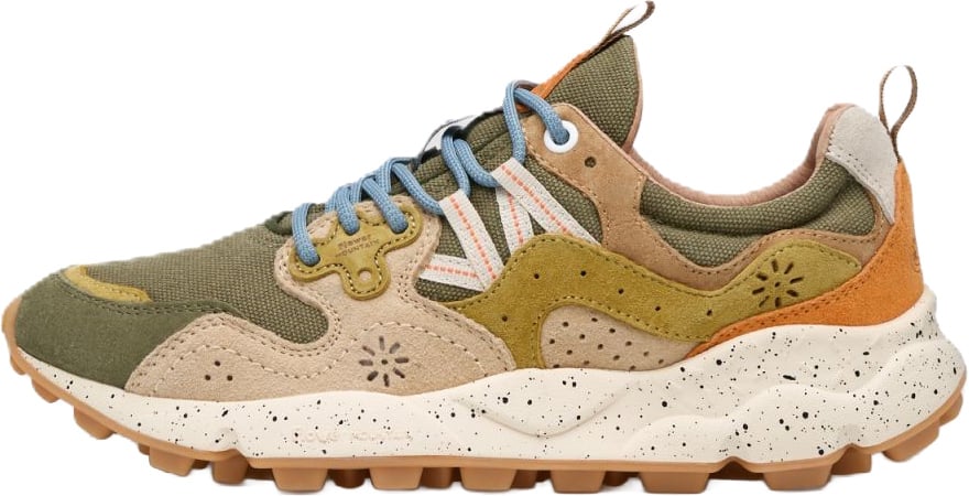 Flower Mountain Sneakers Military-Taupe Donkergroen