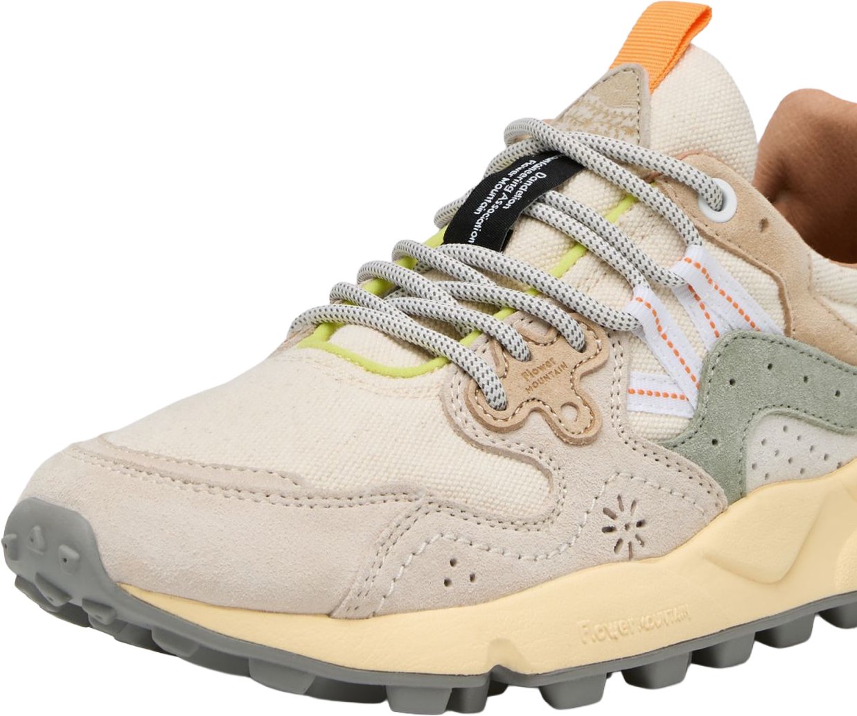 Flower Mountain Sneakers Off White-Sage Wit