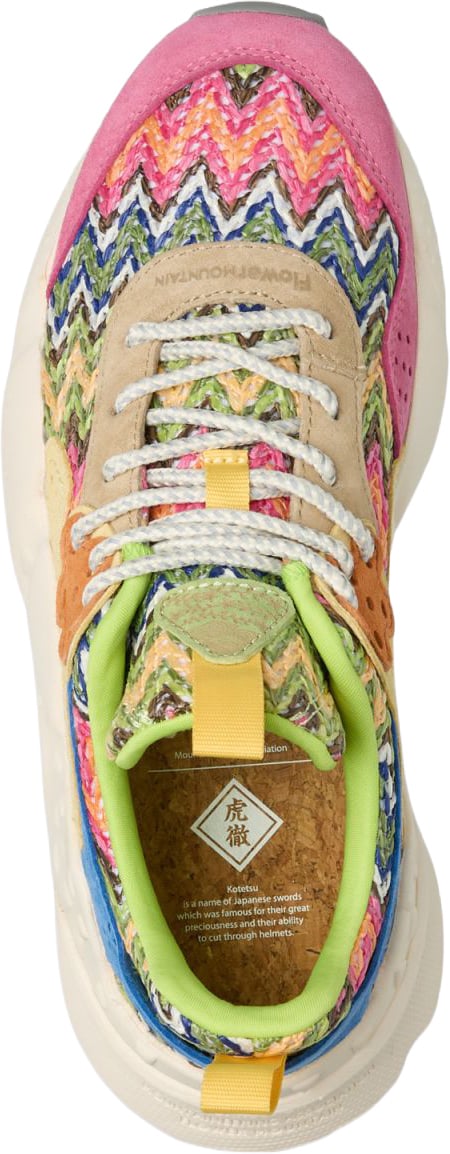 Flower Mountain Sneakers Fuchsia-Azure-Yellow Divers