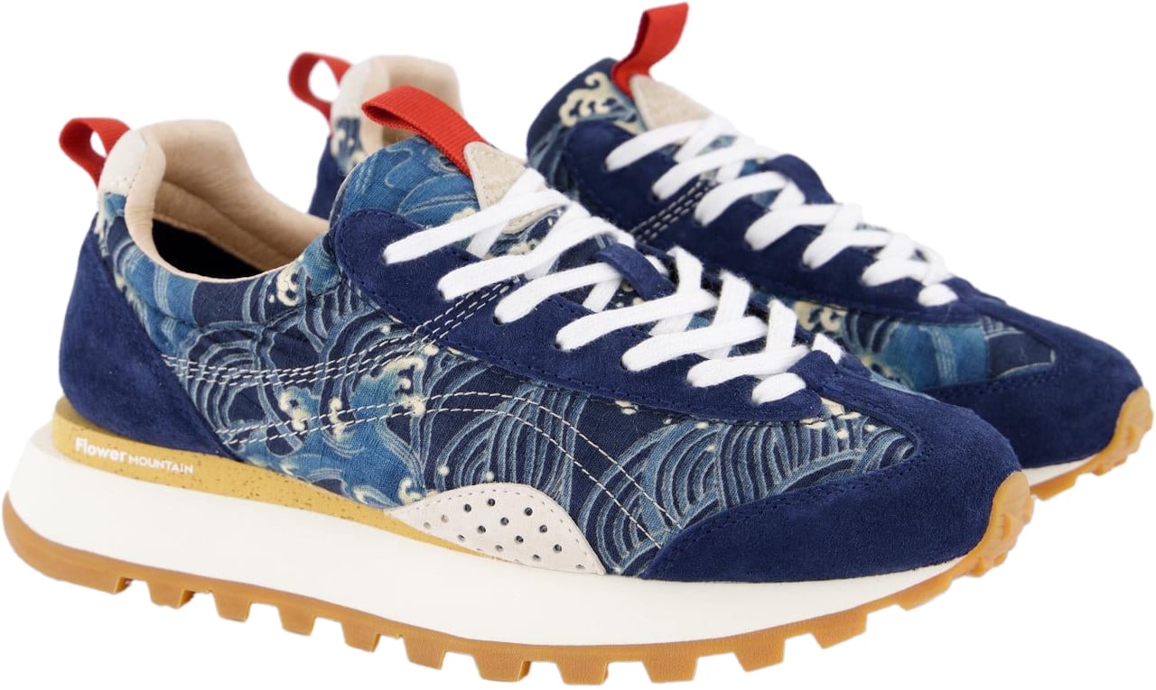 Flower Mountain Dames New Asuka Sneaker Blauw Blauw