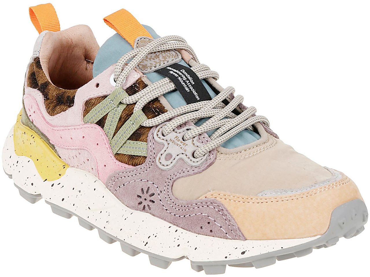 Flower Mountain Flat Shoes C Grigio Cipria Maculato Grijs