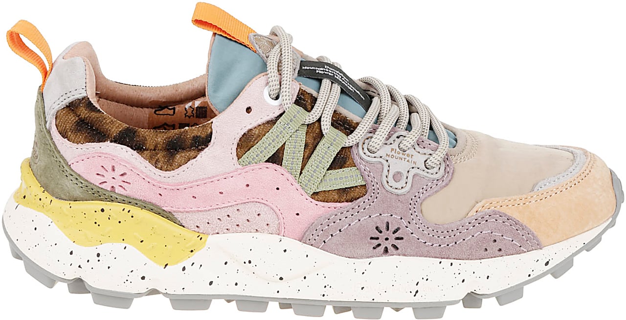 Flower Mountain Flat Shoes C Grigio Cipria Maculato Grijs