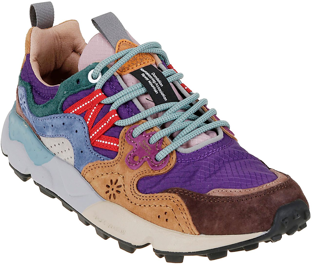 Flower Mountain Flat Shoes H Antracite Viola Grijs