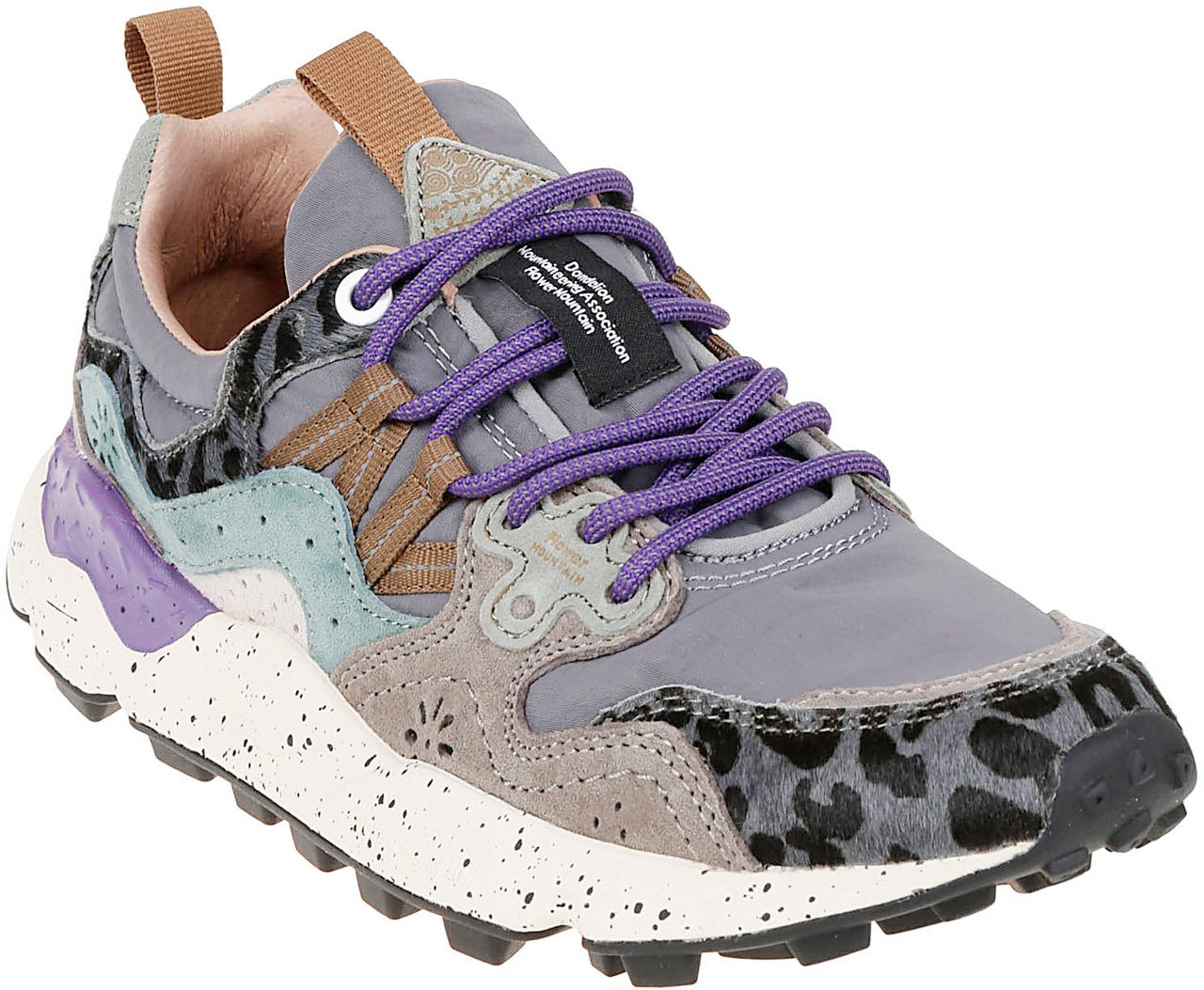 Flower Mountain Flat Shoes L Antracite Bottiglia Maculato Grijs