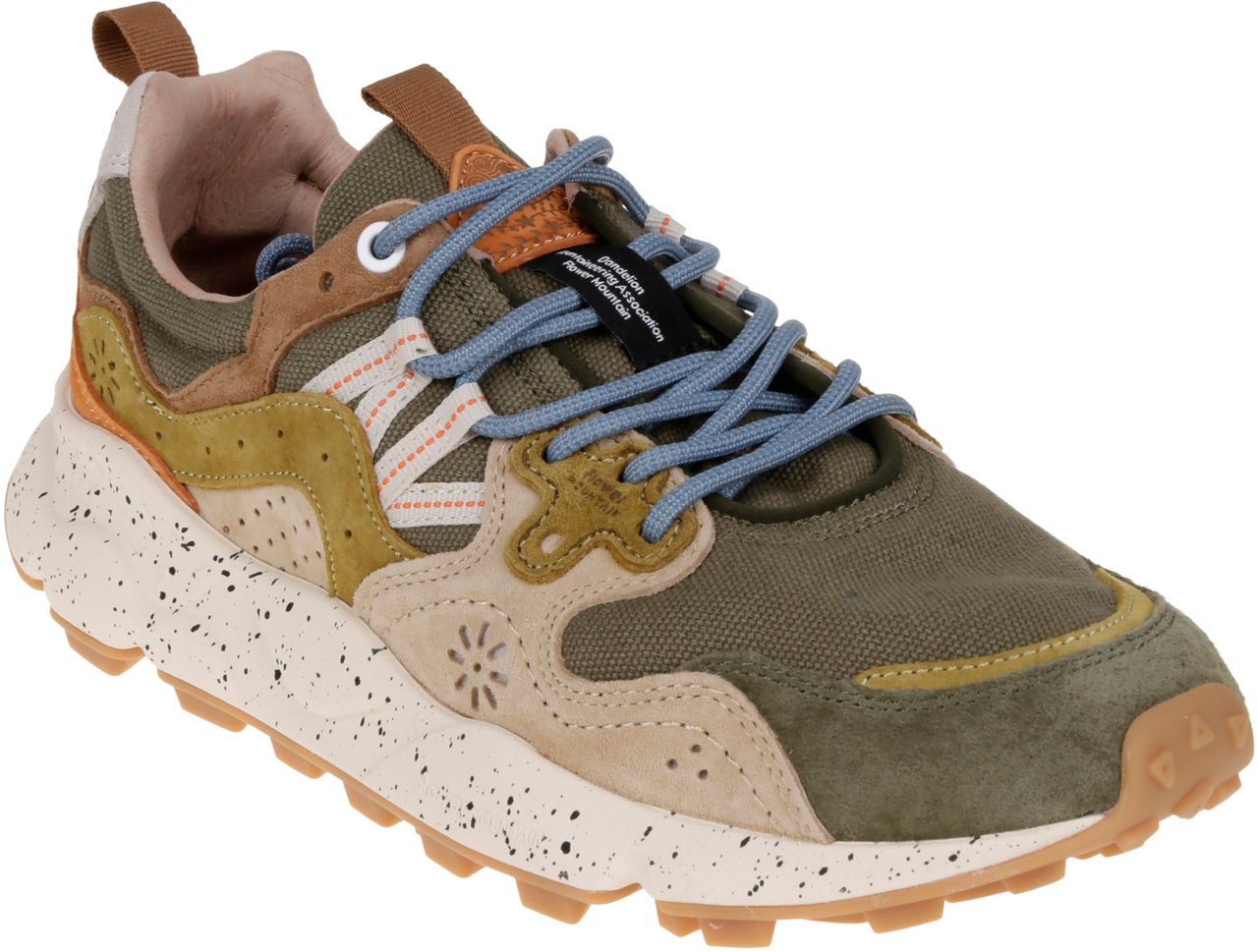 Flower Mountain Flat Shoes H Miltary Divers