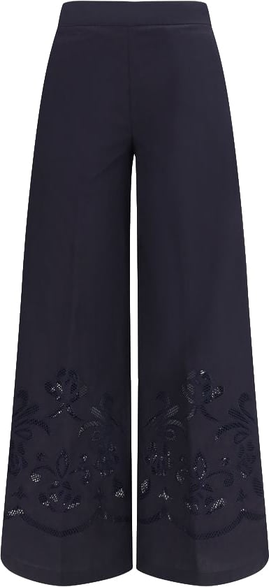 Forte Forte Forte_Forte Blue Cotton Casual Pants Blauw