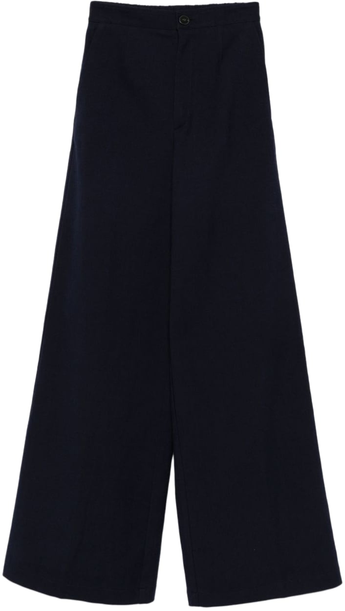 Forte Forte Trousers Blue Blauw