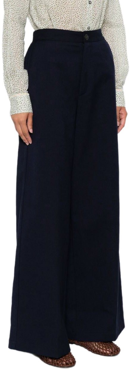 Forte Forte Trousers Blue Blauw