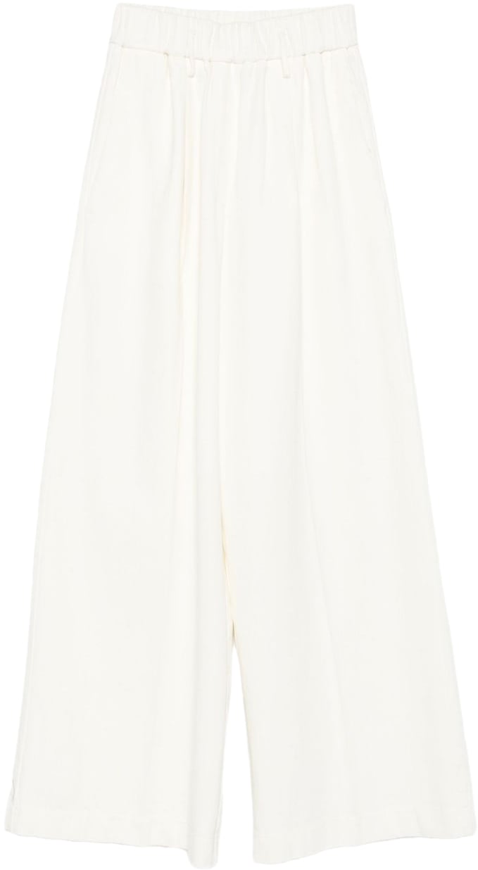 Forte Forte Trousers Ivory Wit