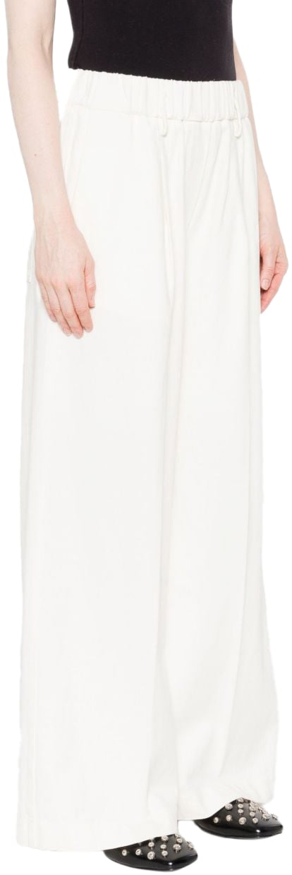 Forte Forte Trousers Ivory Wit