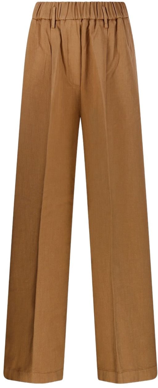 Forte Forte Trousers Marrone Chiaro Bruin