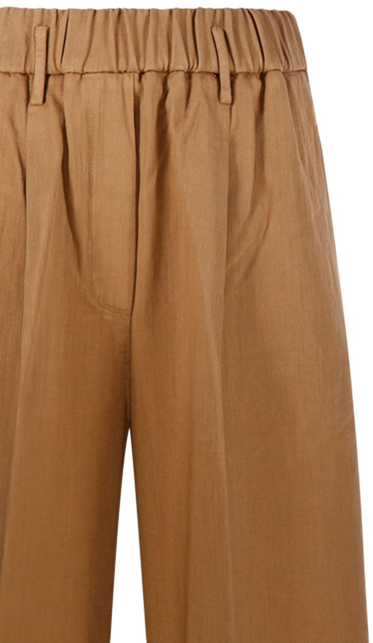 Forte Forte Trousers Marrone Chiaro Bruin