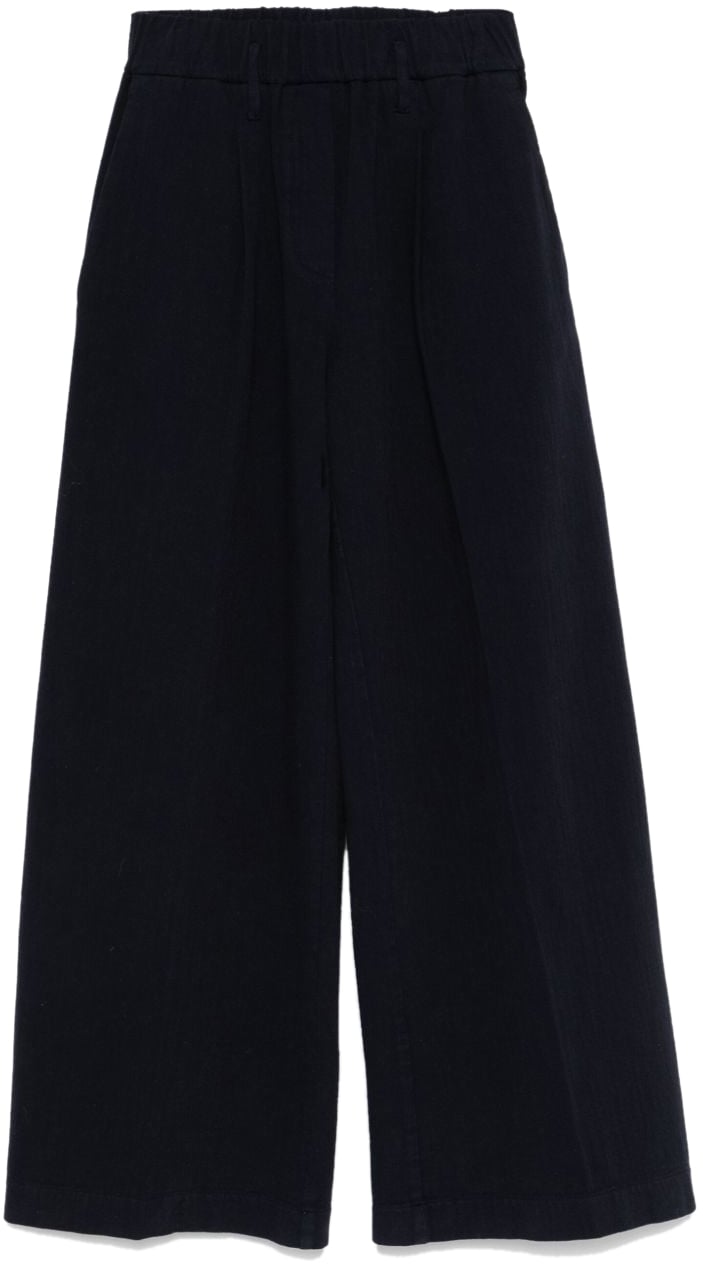 Forte Forte Trousers Blue Blauw