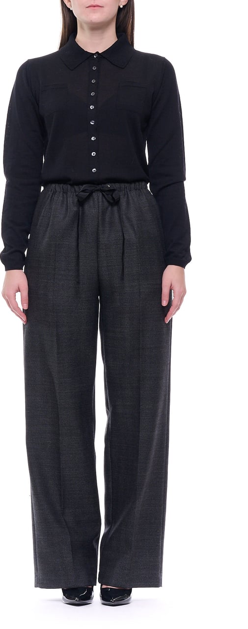 Forte Forte High-Rise Straight-Leg Pants Zwart