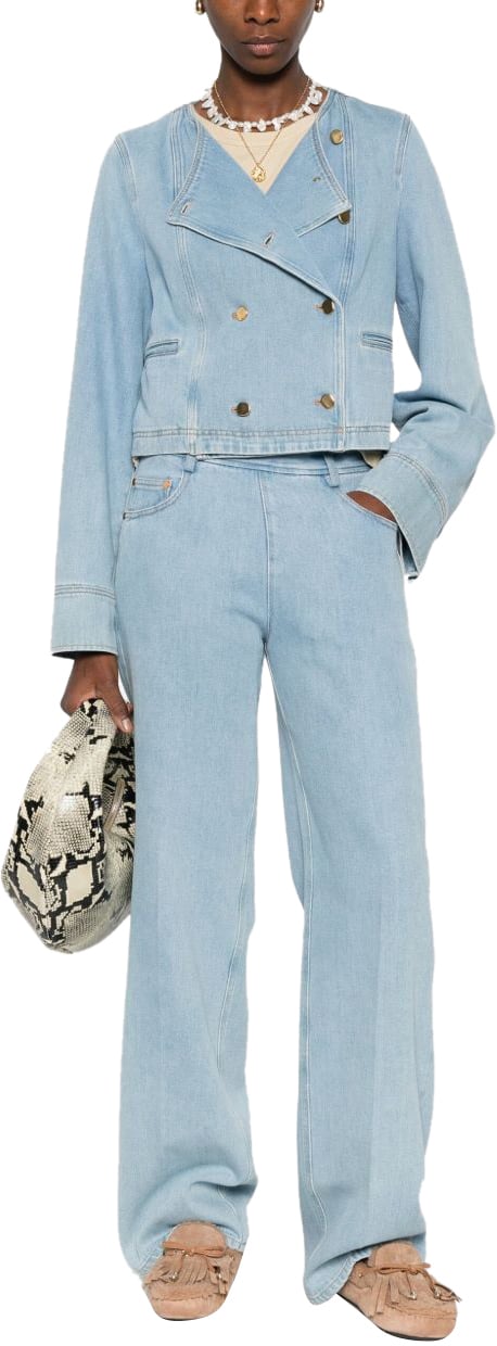 Forte Forte Jeans Clear Blue Blauw