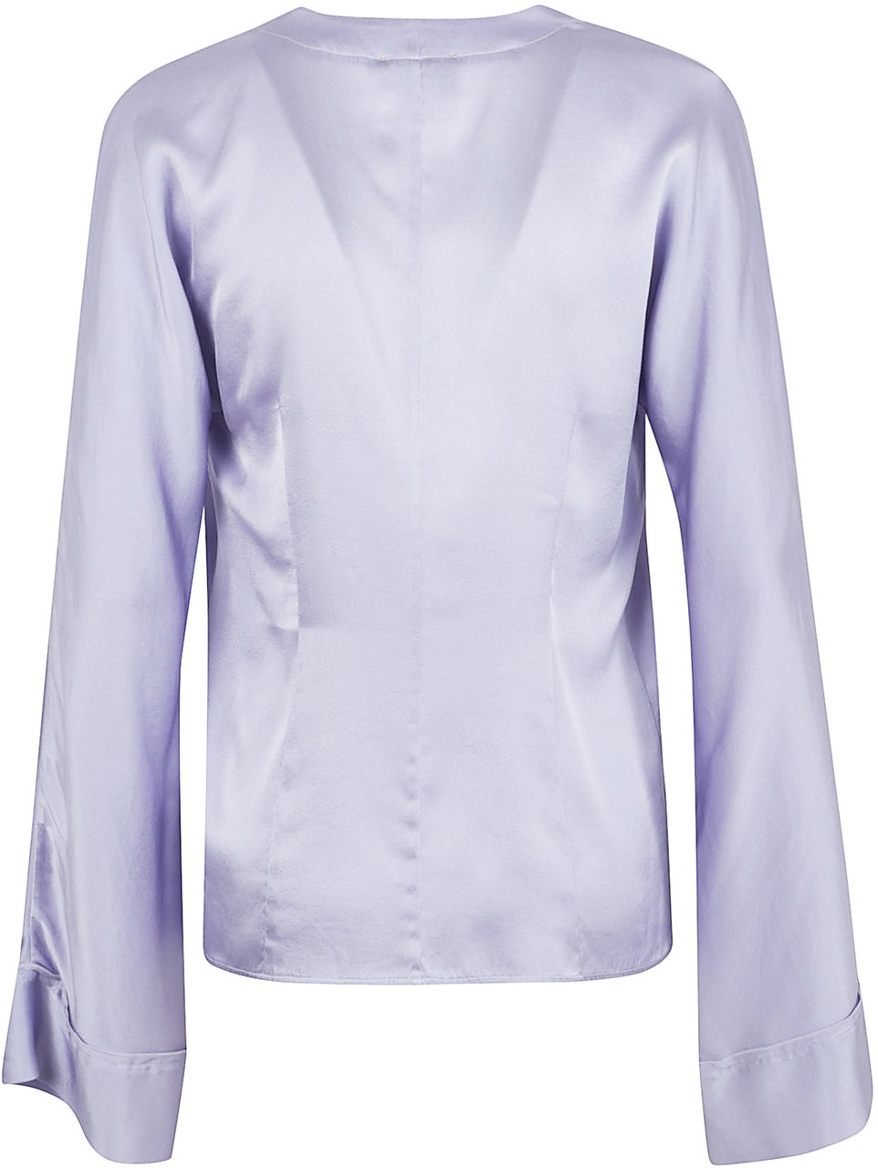 Forte Forte FORTE FORTE shiny stretch silk satin crossed shirt Paars