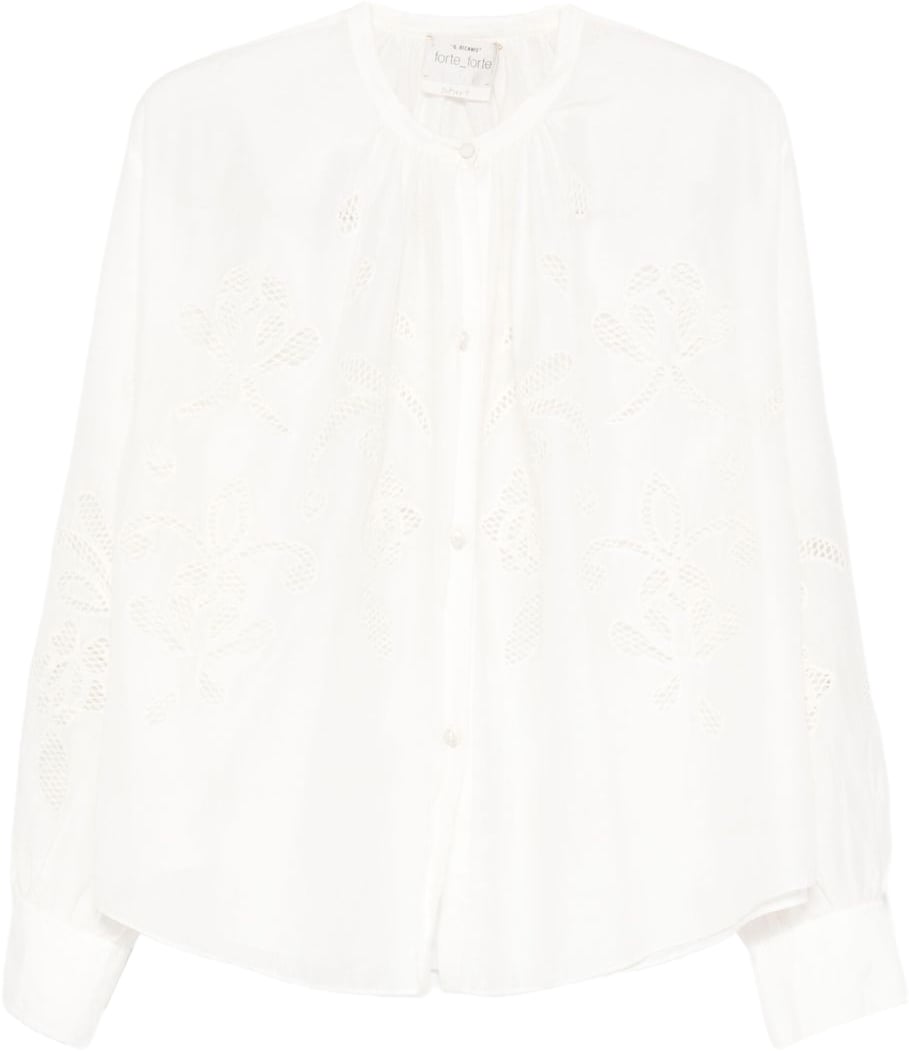 Forte Forte Shirts Ivory Wit