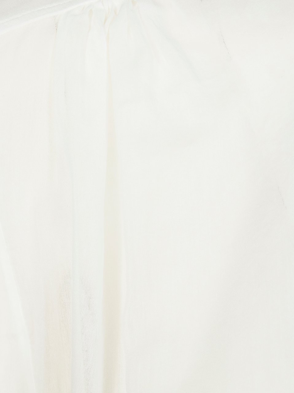 Forte Forte Sheer Mandarin Collar Blouse Wit