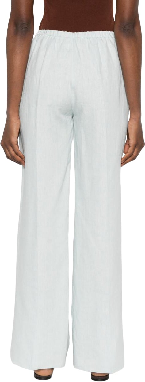 Forte Forte Trousers Light Blue Blauw