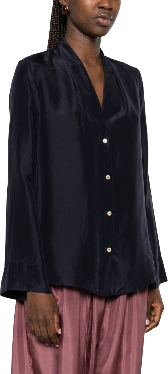 Forte Forte Shirts Navy Cyaan