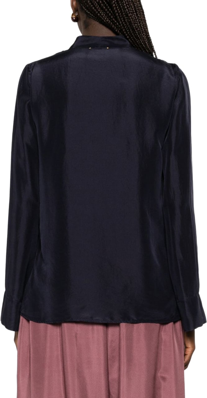 Forte Forte Shirts Navy Cyaan