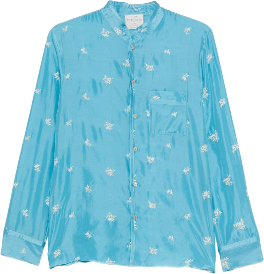 Forte Forte Shirts Azzurro Lichtblauw