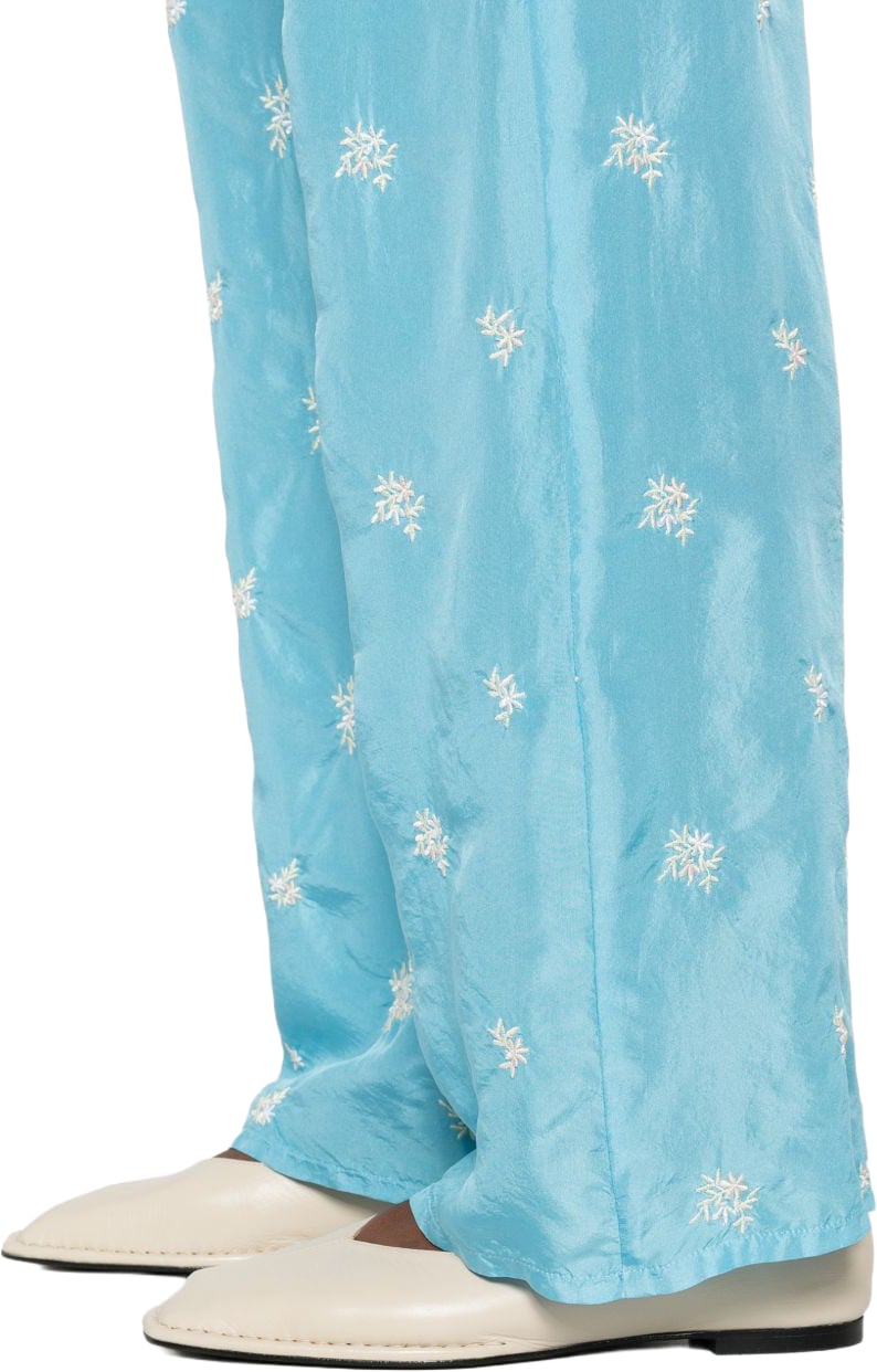 Forte Forte Trousers Azzurro Lichtblauw