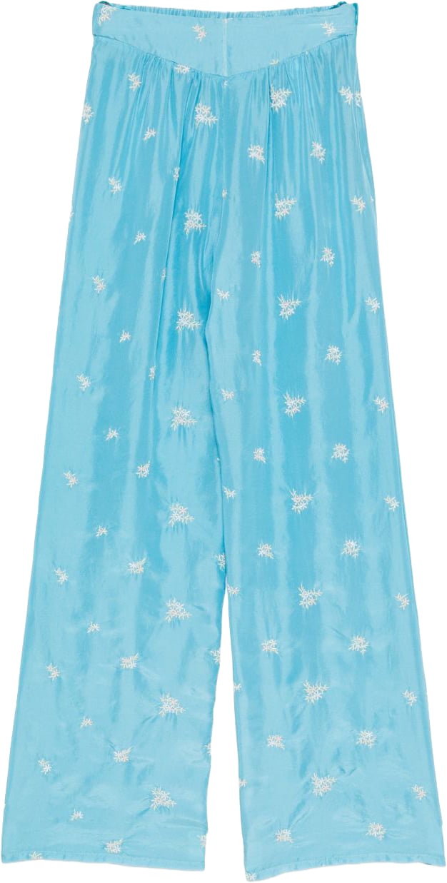 Forte Forte Trousers Azzurro Lichtblauw