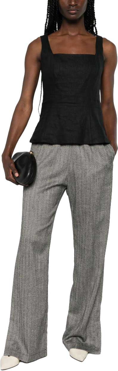 Forte Forte Trousers Black Grijs
