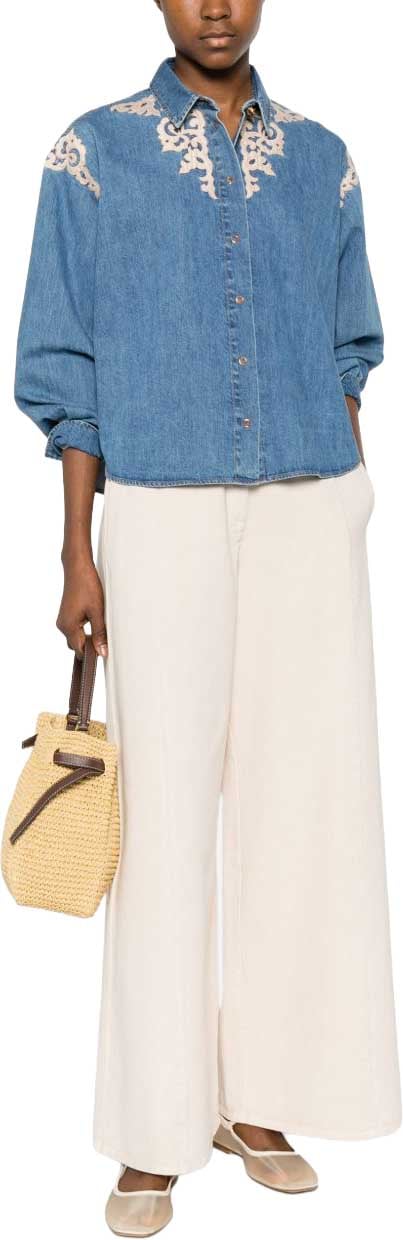 Forte Forte Trousers Avorio Wit