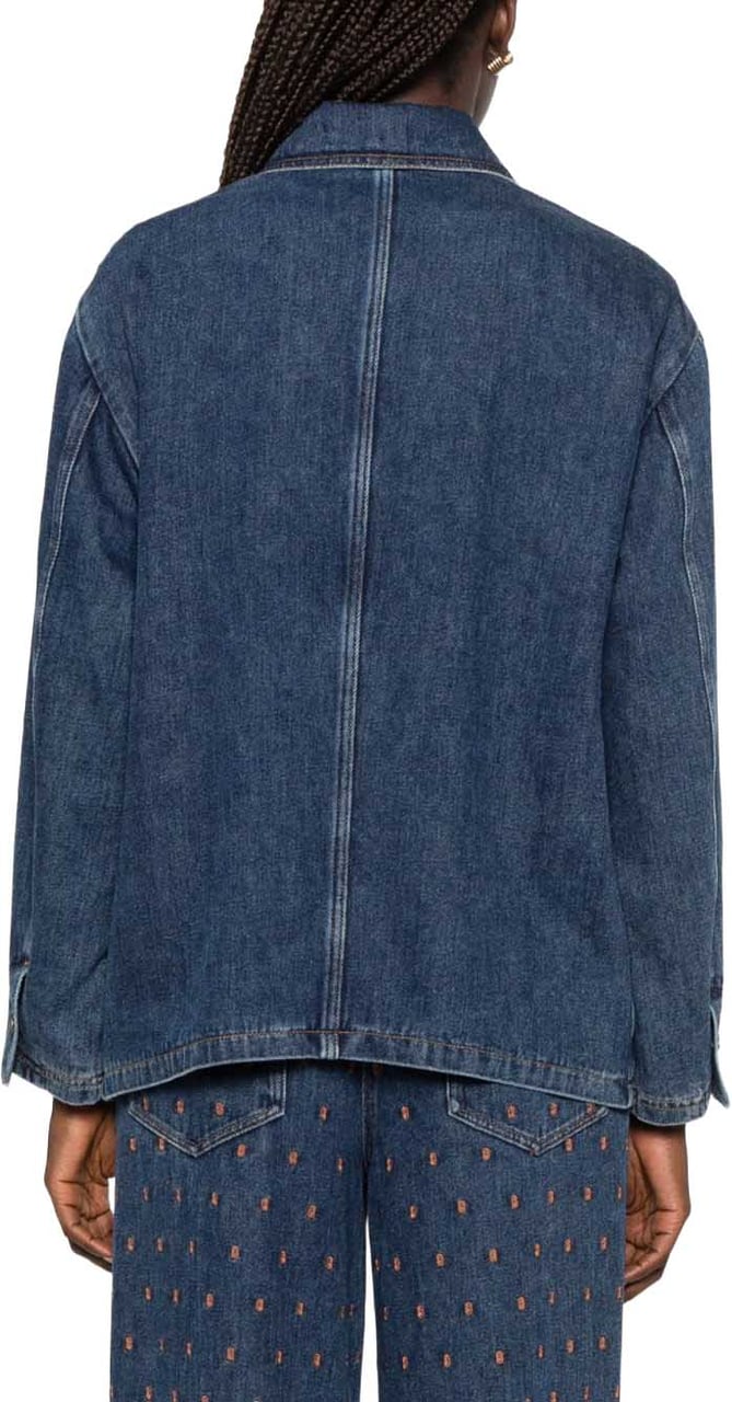 Forte Forte Coats Navy Blauw