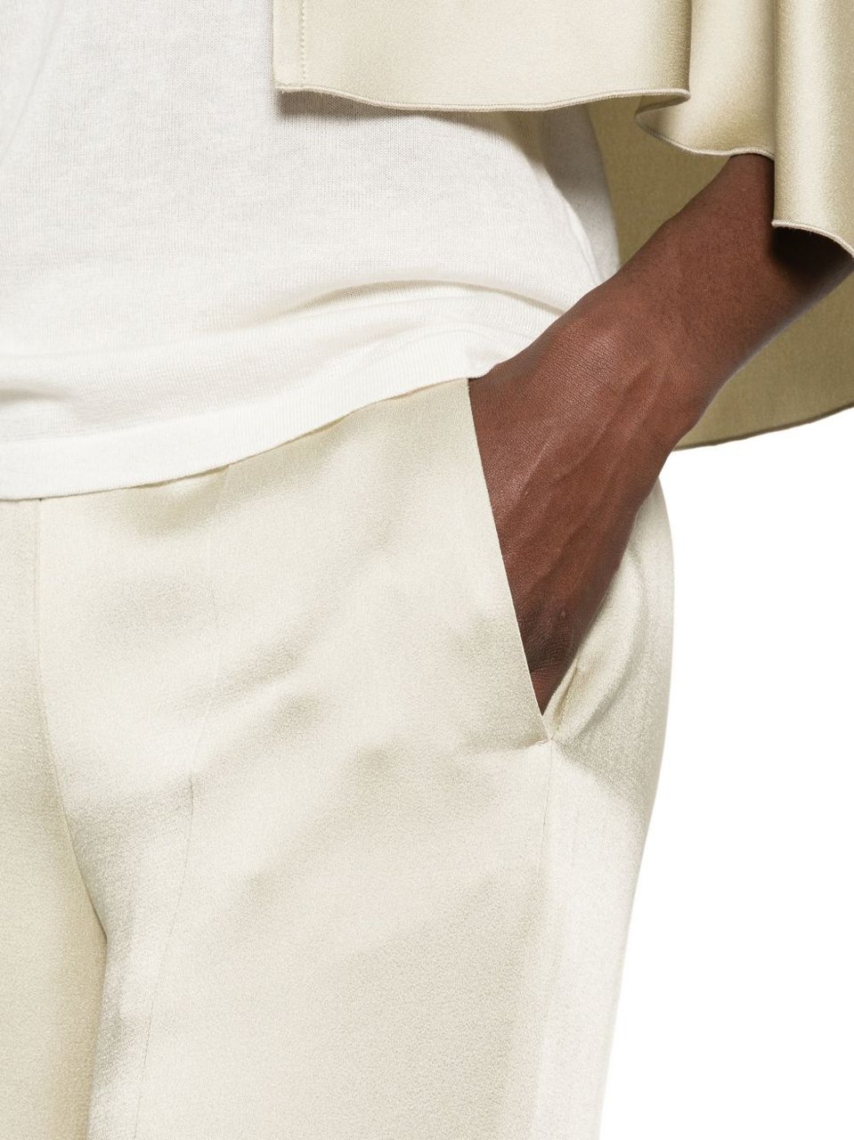 Forte Forte Trousers Beige Wit