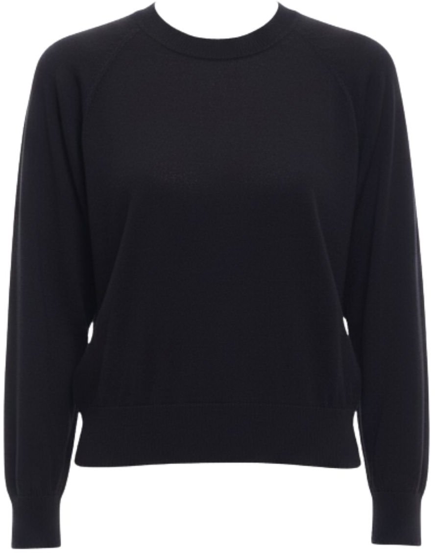 Forte Forte Minimalist Crew-Neck Knit Sweater Zwart