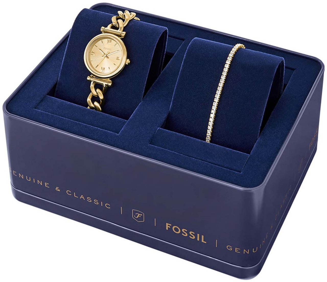 Fossil Carlie Gift Set Goud