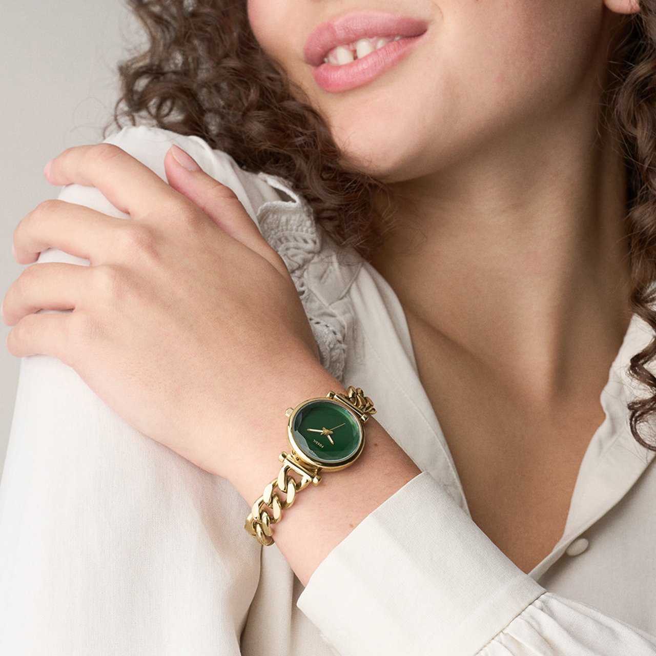 Fossil - Horloge - Groen Goud