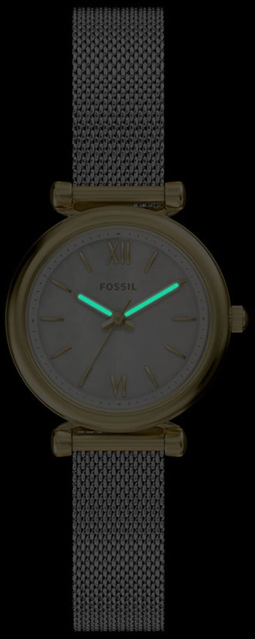 Fossil Carlie - Horloge - Zilver Divers