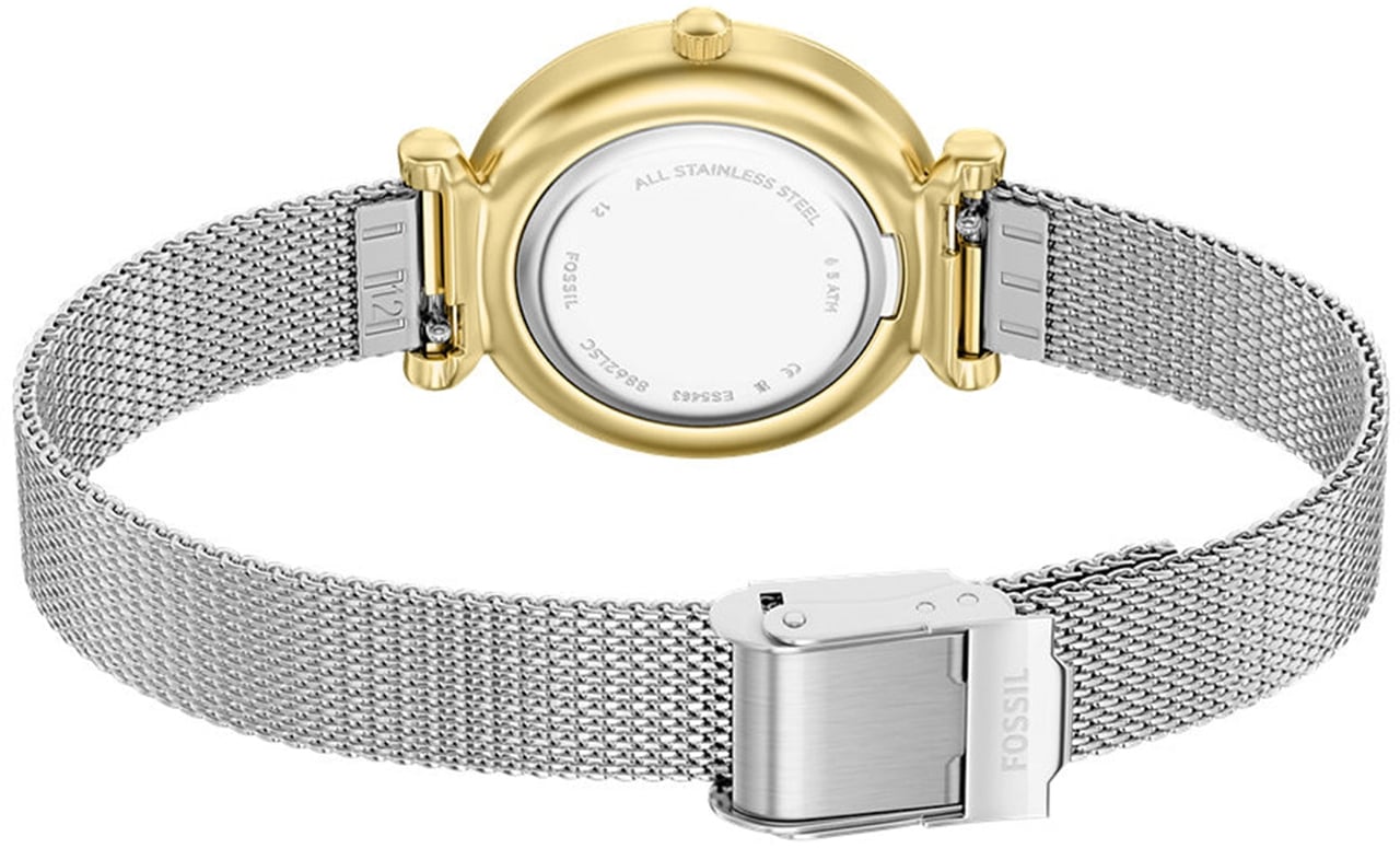 Fossil Carlie - Horloge - Zilver Divers