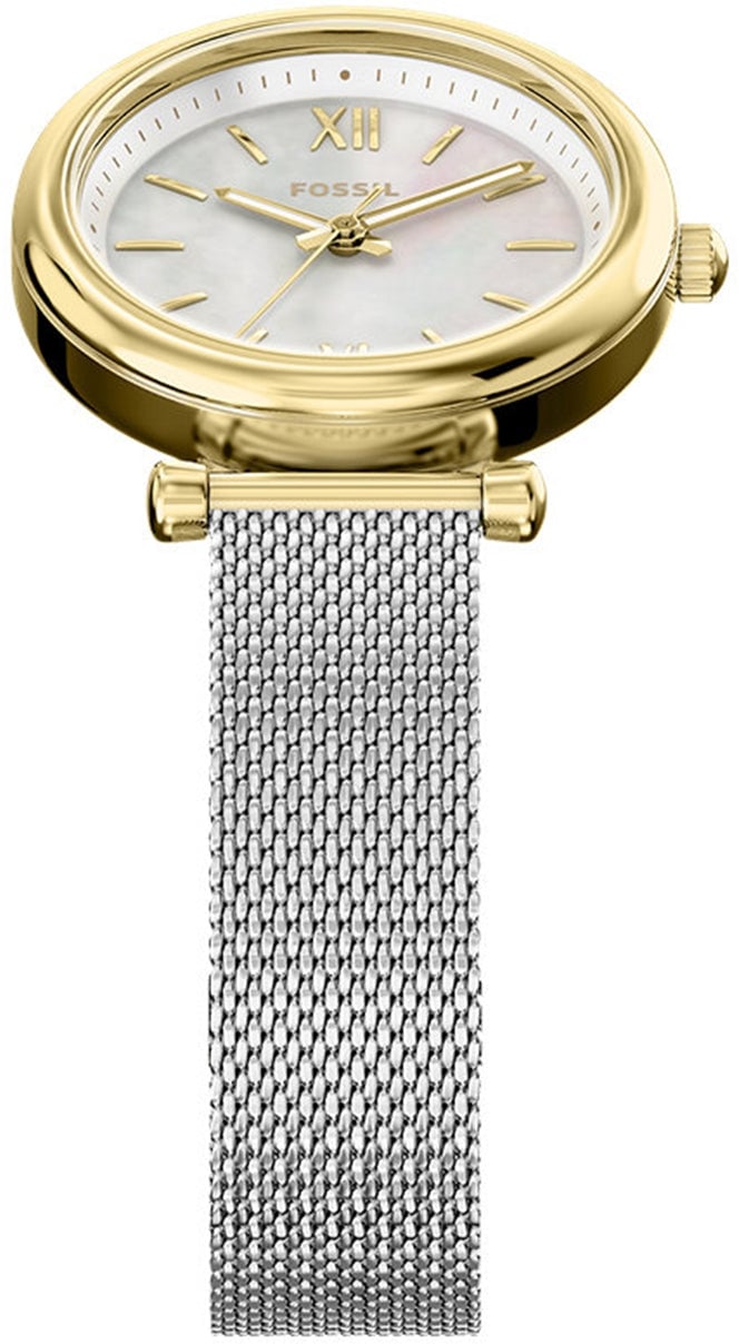 Fossil Carlie - Horloge - Zilver Divers