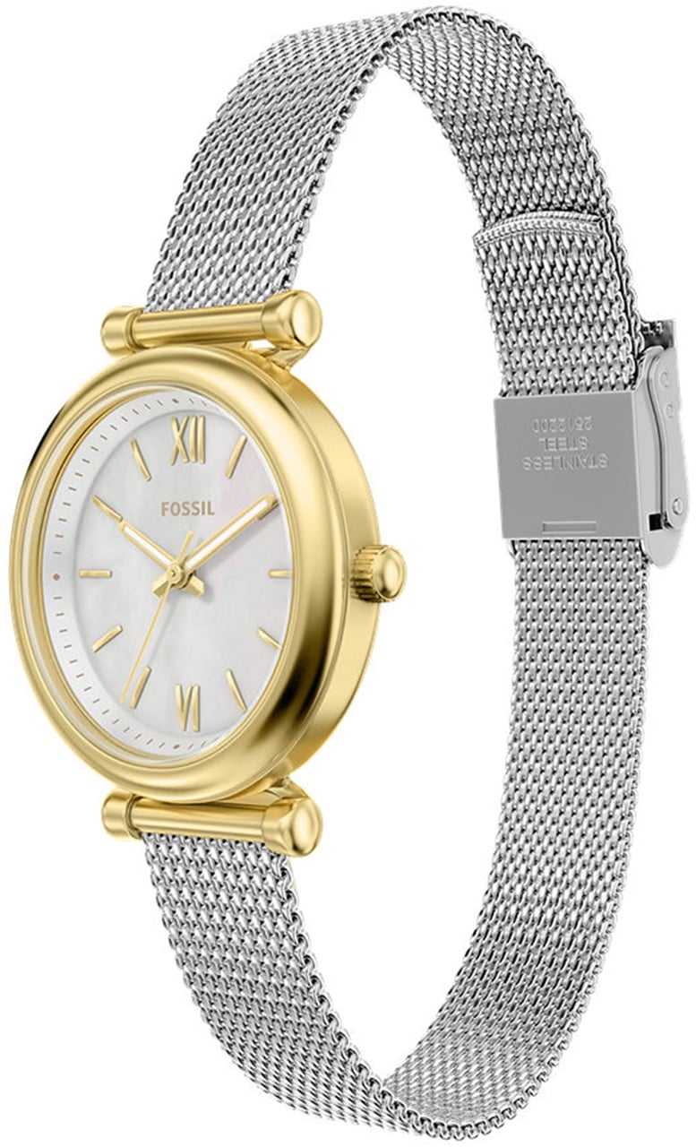 Fossil Carlie - Horloge - Zilver Divers