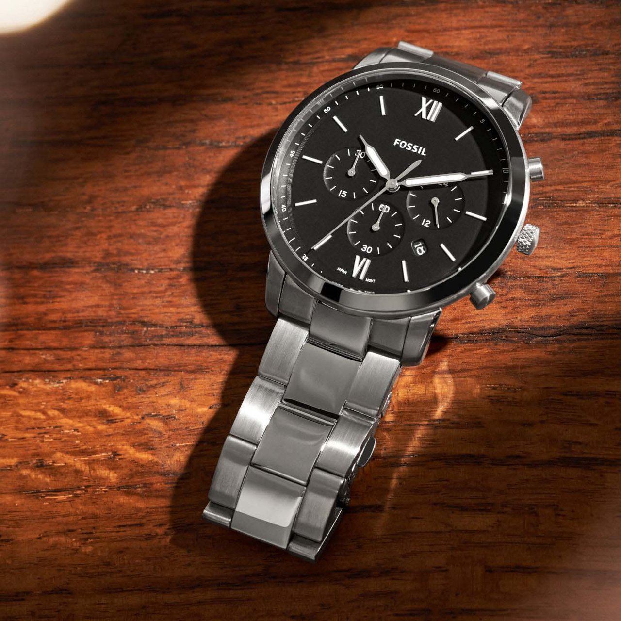 Fossil Neutra Chrono - Horloge - Zwart Zilver