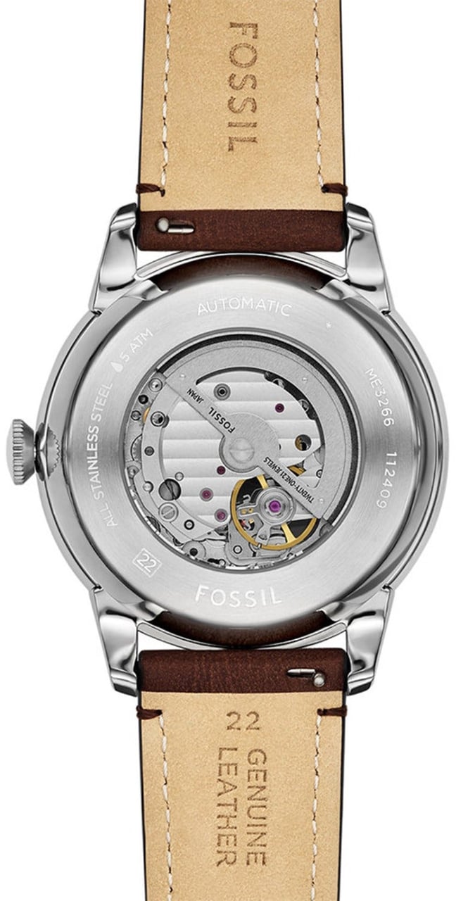 Fossil - Horloge - Crème Zilver