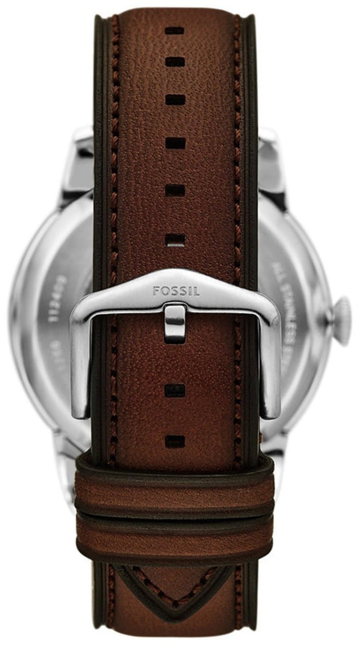 Fossil - Horloge - Crème Zilver