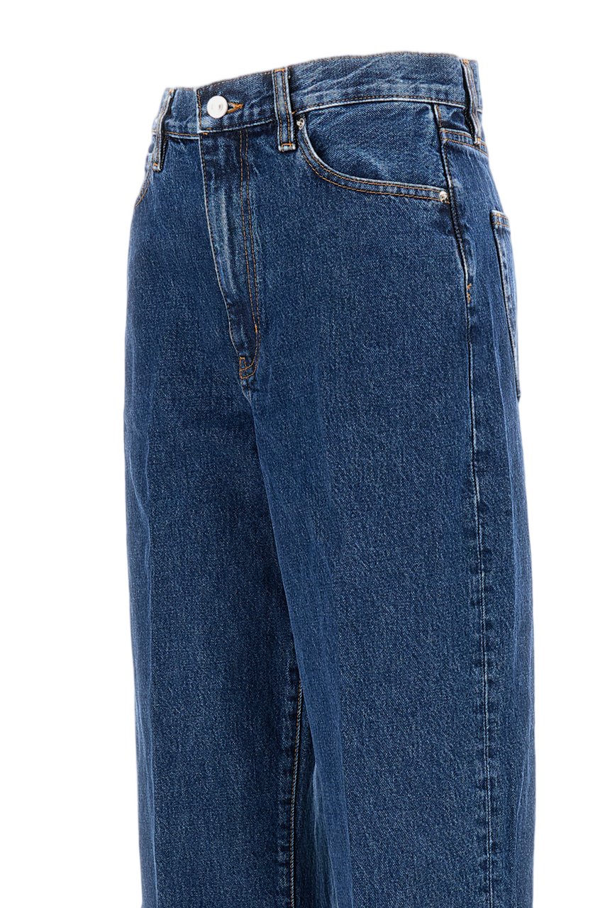 Frame High-Waisted Five-Pocket Denim Jeans With Front Zip Closure Blauw