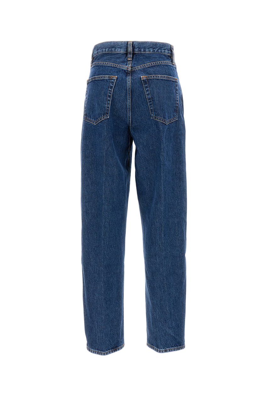 Frame High-Waisted Five-Pocket Denim Jeans With Front Zip Closure Blauw