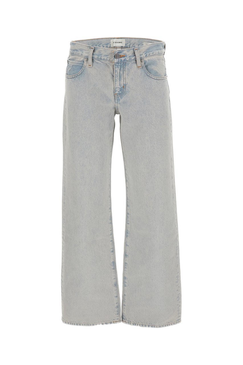 Frame Straight-Leg Denim Jeans with Vintage Faded Finish Blauw