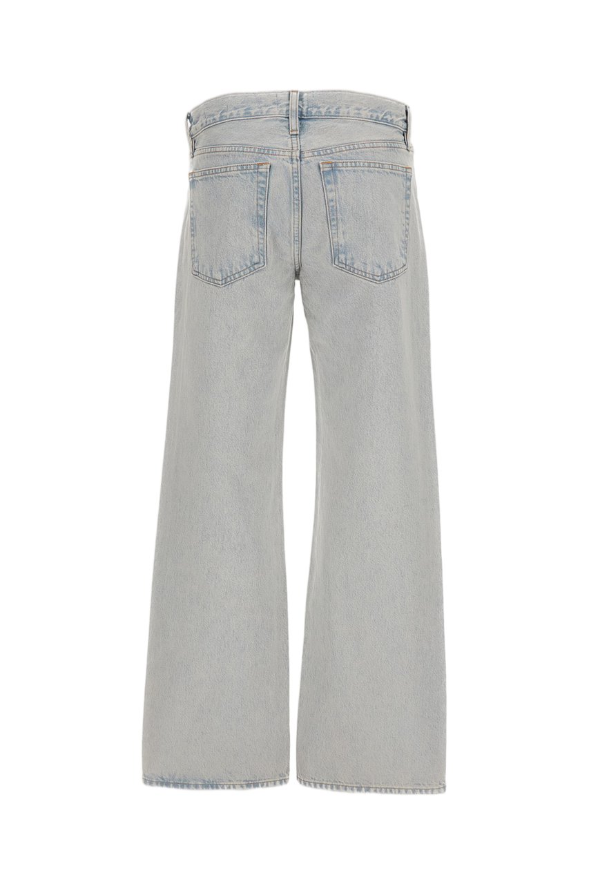 Frame Straight-Leg Denim Jeans with Vintage Faded Finish Blauw