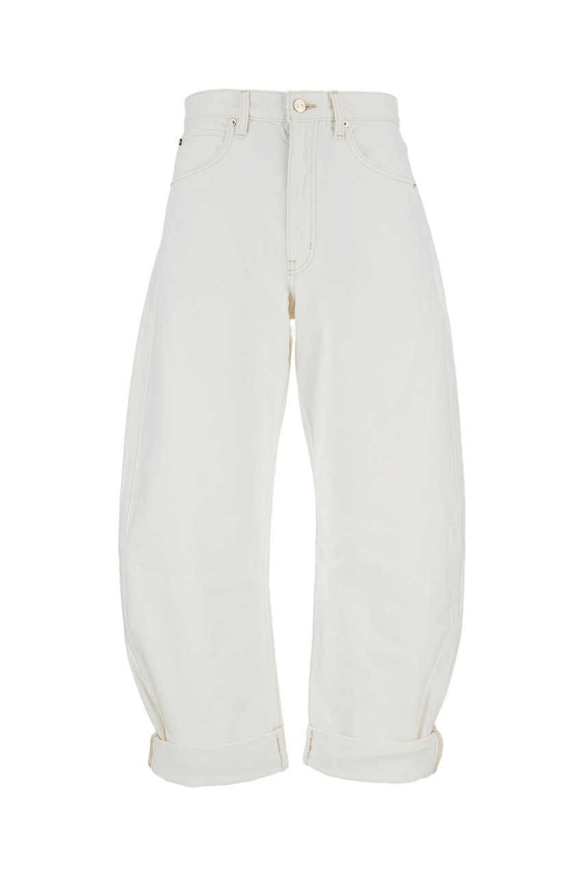 Frame Voluminous Bubble Jeans With Five-Pocket Design Wit