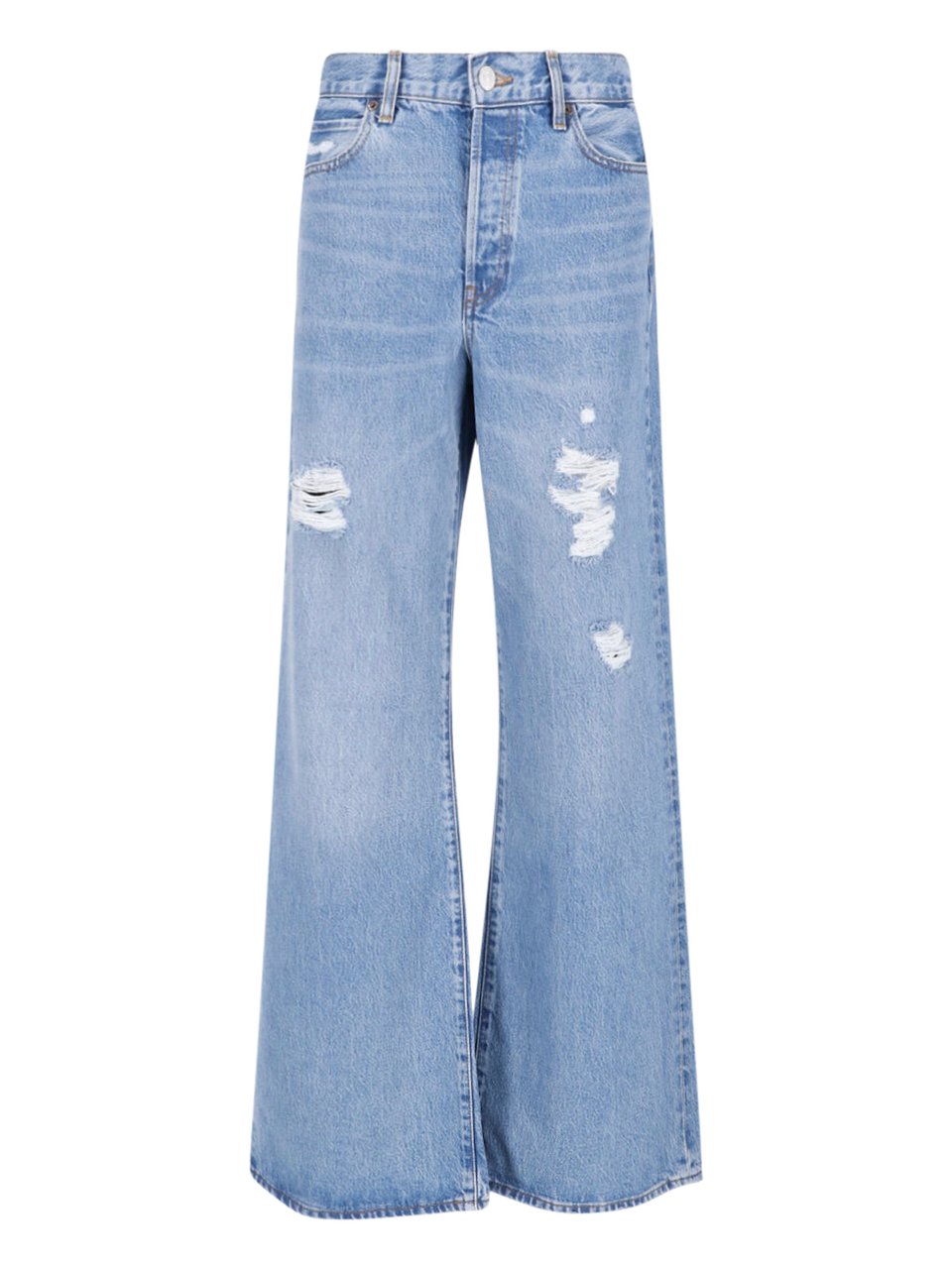 Frame Blue High Waist Wide-Leg Jeans Blauw